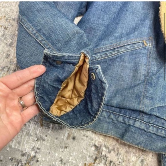 VINTAGE 1970 | Maverick Blue Bell Sherpa Denim Trucker Jacket Corduroy - Picture 13 of 15